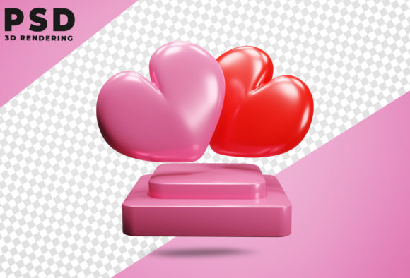 3d Icon Love Rendering: Elevating Your Artwork Presentation with Realistic Mockups