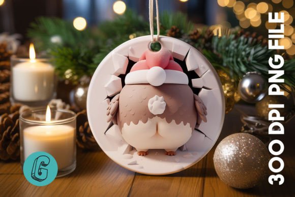 3D Owl Break Through Ornament Back 97: The Ultimate Digital Asset for Creative DIY Projects