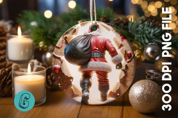 3D Santa Christmas Ornament Back 15: Bringing Festive Magic to Your DIY Projects