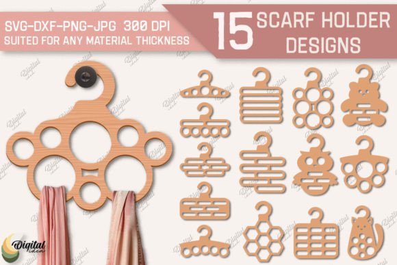 3D Scarf Hanger SVG Bundle: Elevate Your Design Assets