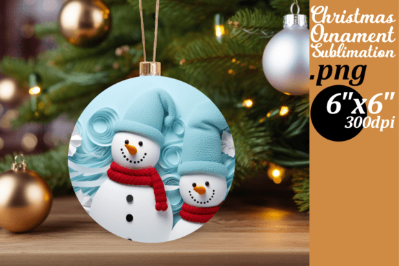 Elegant 3D Christmas Ornaments