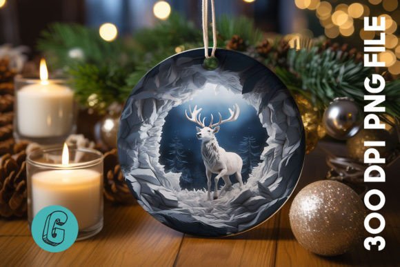 Unleash Your Creativity with the 3D Reindeer Break Through Ornament 23