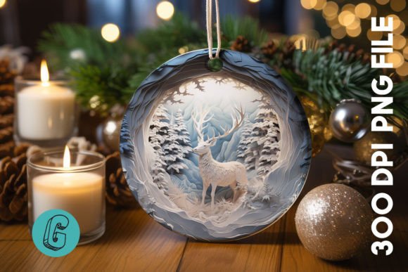 Unlock Your Creativity with the 3D Reindeer Break Through Ornament: A High-Quality Digital Solution for DIY Enthusiasts