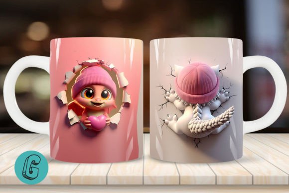 Valentine Dragon 3D Mug Wrap 2 Side 08: The Ultimate Solution for Custom Valentine's Gifts
